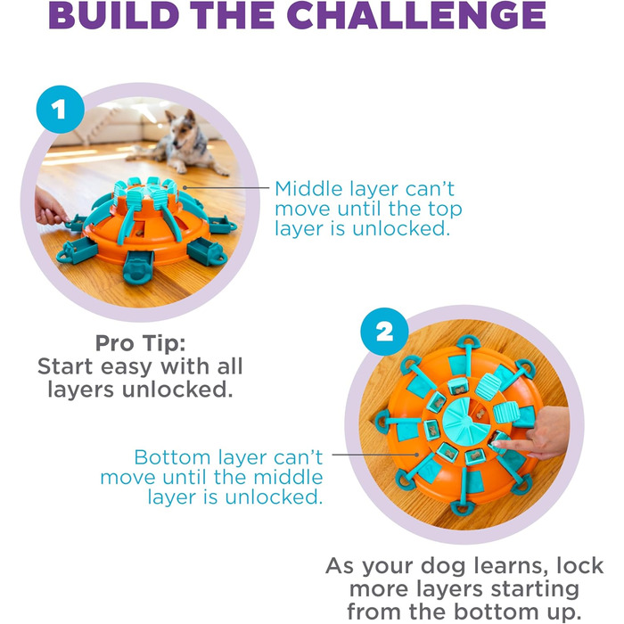 Іграшка-головоломка для собак Outward Hound Nina Ottosson Tower of Treats Level 4, Оранжева