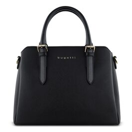 Сумка жіноча Bugatti Ella середнього розміру, штучна шкіра (Чорний Saffiano)