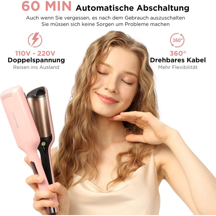 Welleneisen PARWIN PRO Meerjungfrau 32MM - Створювач хвиль для волосся, великі локони, регулювання температури