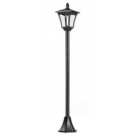 Outsunny Solar Garden Lantern Pathway Light with LED 40 Lumens Black 18 x 18 x 160cm | Aosom