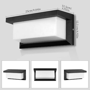 Зовнішній LED-водостійкий світильник MICUTU Wandleuchte - 18W, для дому, саду, тераси, сходів (тепле світло)