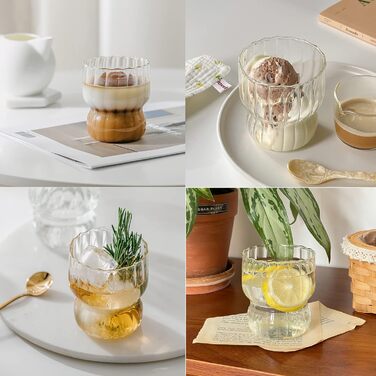FYBlossom Cappuccino Glasses 4 pcs 250 ml Clear Glass