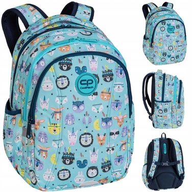 Багатовідсіковий шкільний рюкзак CoolPack, багатоколірний (зелений), 21 л
