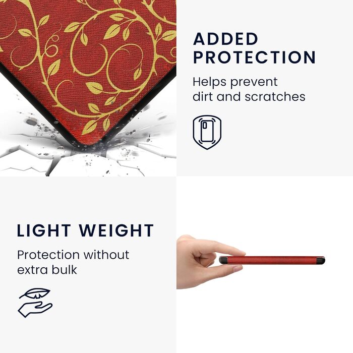 Чохол-книжка kwmobile для Kobo Libra Colour/Tolino Vision Color - жовто-оранжево-червоний