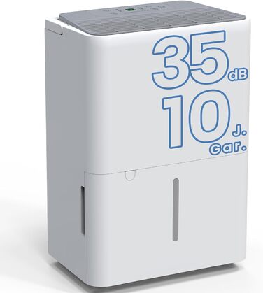 Електричний осушувач повітря Newentor 25л/день - 270W, для приміщень до 80м², 10 років гарантії, з шлангом 2м, таймером (12л/24г)