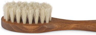 Langer & Messmer 4-Piece Shoe Brush Set made of Horsehair for professional shoe care of smooth leather shoes - includes polishing brushes and cream brushes (5-piece set, Premium)
