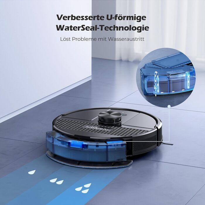 Робот-пилосос Lubluelu SL68 Plus 3-в-1 з вологою, 4500Pa, лазерна навігація, керування через додаток, 24 зони заборони, для тварин, килимів