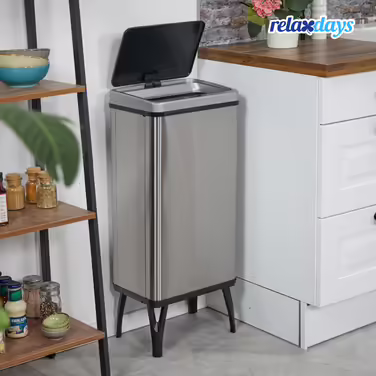 Relaxdays Stainless Steel Trash Can with Sensor