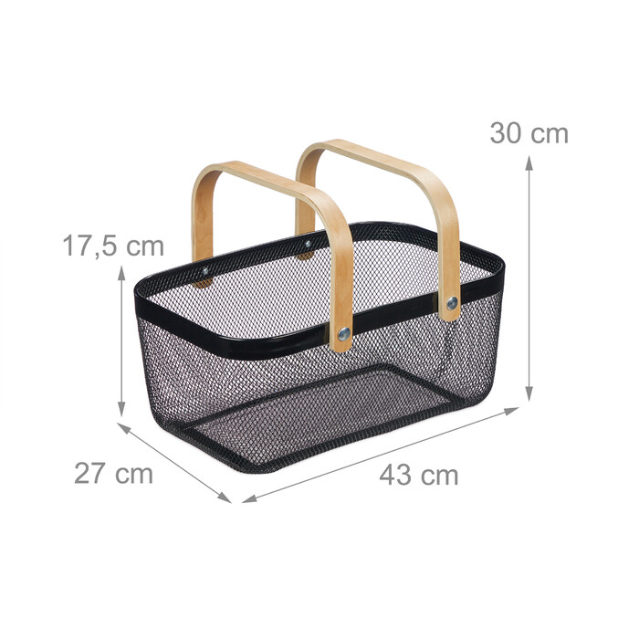 Relaxdays Wire Basket with Handles