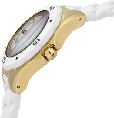 Жіночий кварцовий годинник Invicta Angel — 38мм, золотистий зі сталі, білий циферблат