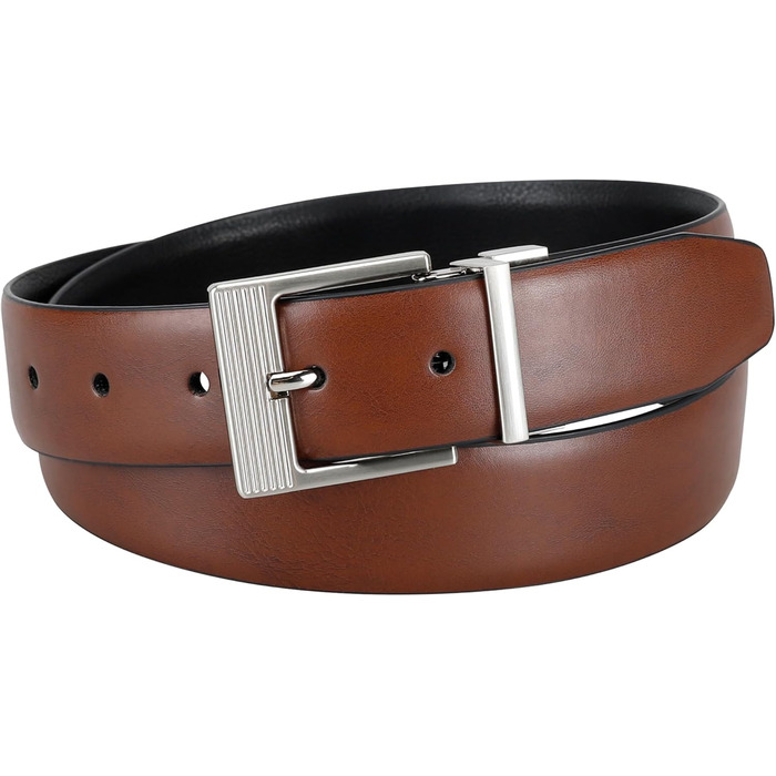 Ремінь Kenneth Cole REACTION чоловічий двосторонній, Cognac/Schwarz (34-36)