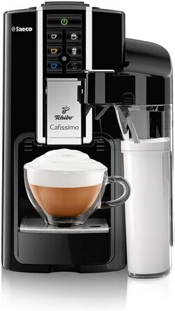 Tchibo Saeco Cafissimo Latte Capsule Machine (for coffee, espresso, Caffè Crema, Latte Macchiato, Cappuccino or tea), black