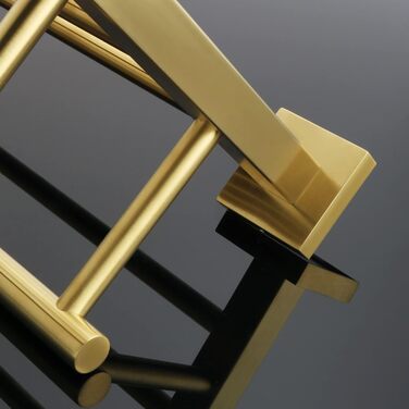 Тримач для рушників SAYAYO на стіну, з полицею, з нержавіючої сталі, 60 см (золотий)