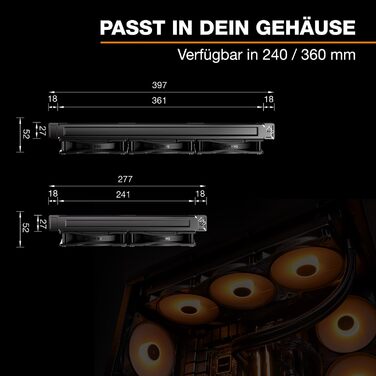 Система водяного охолодження be quiet! Pure Loop 3 LX 360mm для AMD/Intel - 240мм, 2x 120мм вентилятори