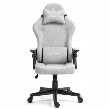 Ігрове крісло Delagear G 404, сіре, тканинне