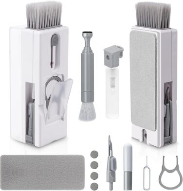 Набір для чищення клавіатури Alyvisun 11 в 1: для ноутбука, телефону, планшета, комп'ютера. Сірий