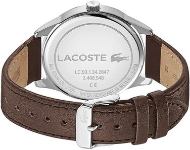Годинник чоловічий Lacoste Vienna 2011046 кварцовий з коричневим шкіряним ремінцем