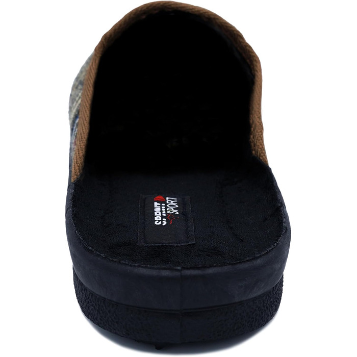 Чоловічі халапи-домашні тапочки в клітинку | Зручні тапочки для чоловіків з неслизькою підошвою | Легкі та теплі сліпони для дому в класичному фетровому дизайні | Колір: сірий та інші 46 EU коричневий