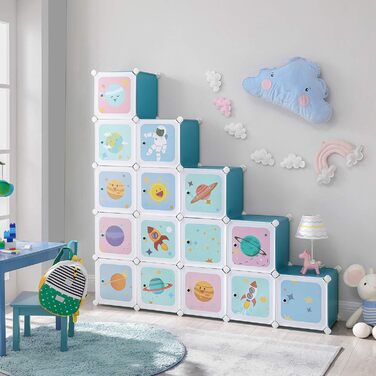 SONGMICS 15-Cube Storage Organizer - Blue