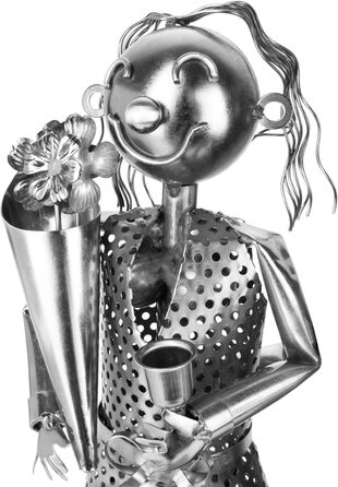 BRUBAKER Wine Holder Wedding Couple Metal Sculpture Gift with Gift Card