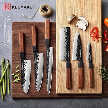 Японський ніж Keemake для суші та сашимі 25 см, з нержавіючої сталі, з дерев'яною ручкою, Yanagiba
