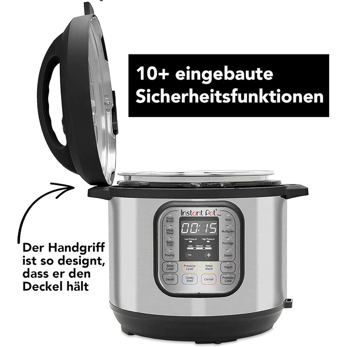 Instant Pot Duo 30 Electric Multi-Cooker 3L - Pressure Cooker, Slow Cooker, Rice Cooker, Sauté Pan, Yogurt Maker, Steamer, and Food Warmer, Stainless Steel, Silver Duo 3 Liter