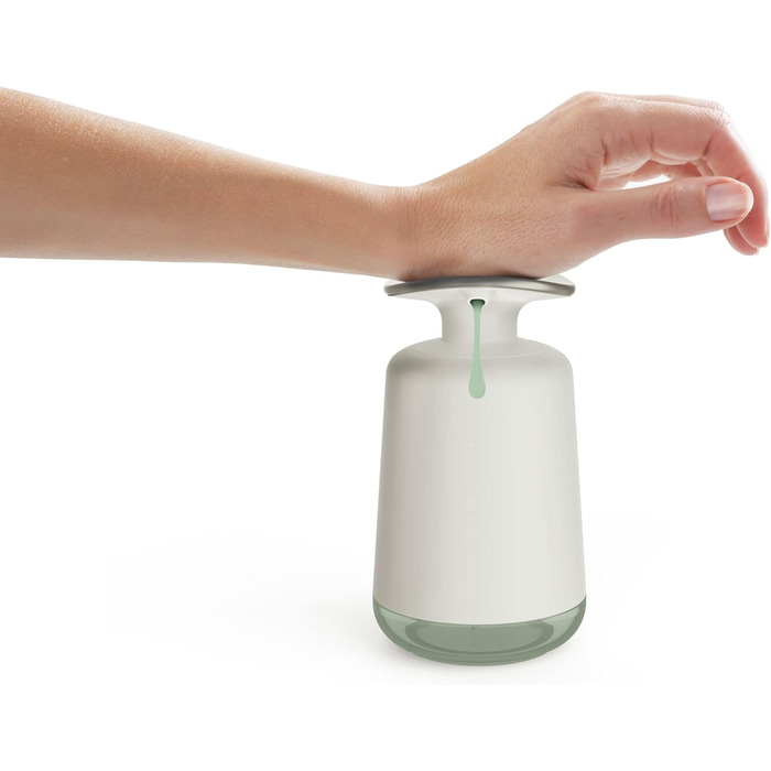Seifensпender Joseph Joseph Presto Edelstahl з широкою помпою, нержавіюча сталь, сірий/зелений