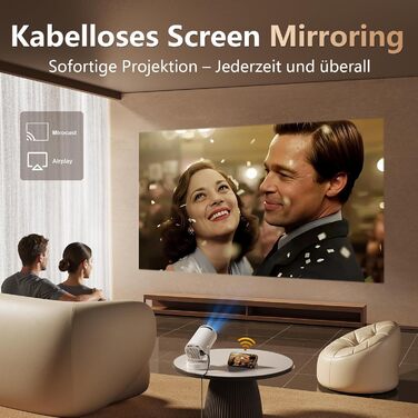 Mini проєктор HY300 HIFI: 4K/1080p, 300 ANSI люмен, Wi-Fi 6, Bluetooth, автоматична корекція трапецеїдальних спотворень для дому та кінотеатру