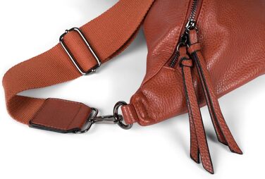 Сумка жіноча styleBREAKER на плече та через тіло Cognac велика, 37x17 см. Кросбоді, з регульованим ремінцем та двостороннім замком