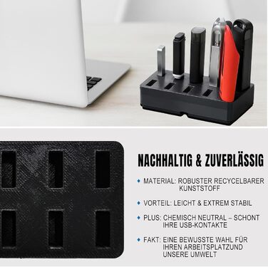 Організатор для USB-накопичувачів TATMOHIK: сумка-чохол для 10 USB-флешок, аксесуарів, USB-станція