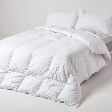 Homescapes Extra Warm Winter Comforter, 135 cm x 200 cm, Down Comforter Heat Class 5-6 (85% Duck Feathers and 15% Down) Quilted Comforter Öko-Tex Certified 135 x 200 cm