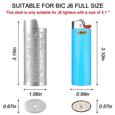 Вінтажне металеве тютюнотримач для сигарет з запальничкою J6, вміщує 12 шт. сигарет (100 мм), органайзер для RFID-карт та грошей (срібний)