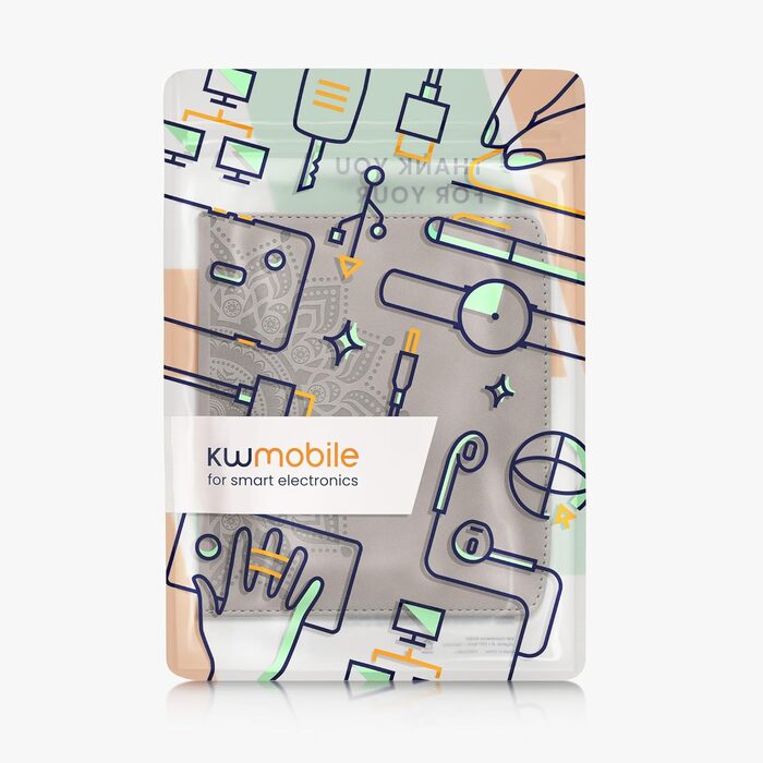 Чохол-книжка kwmobile для Pocketbook Era/Era Color: з екошкіри, з петлею для руки, сірий «Схід Сонця» 22