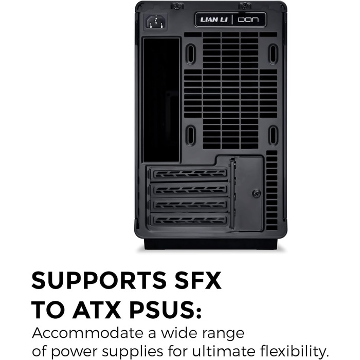 Корпус Lian Li DAN Cases A3 Wood Edition для ПК Micro-ATX з темперованим склом та дерев'яними вставками з горіха (чорний, сітчатий)