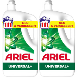 Рідкий універсальний пральний засіб Ariel Universal+, 111 прань, 5 л (набір 2 шт)