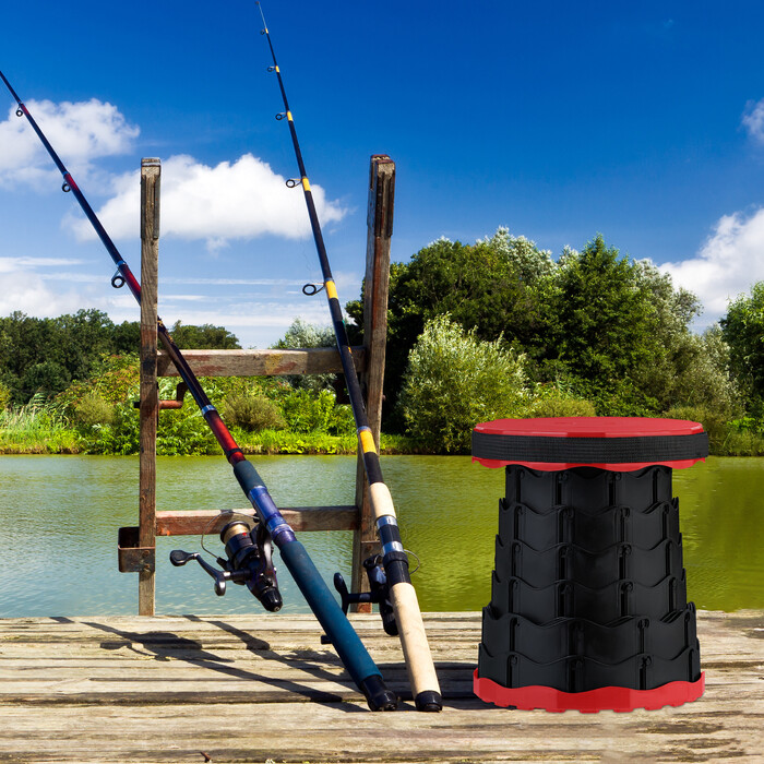 Relaxdays Telescopic Stool Camping