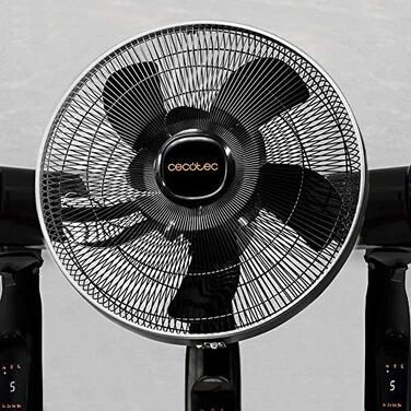 Вентилятор Cecotec EnergySilence 1030: 28W, DC-двигун, 24 швидкості, 3 режими, осциляція, тихий, регульована висота, 10 лопатей, білий/чорний