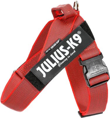 Шлейка Julius-K9 IDC® Color & Gray® для собак, велика (розмір 1), червоно-сіра