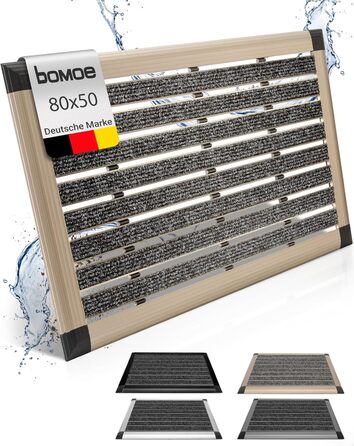 Aluminum Outdoor Doormat - 50x80cm - Rust-Proof, Non-Slip - Champagne Gold