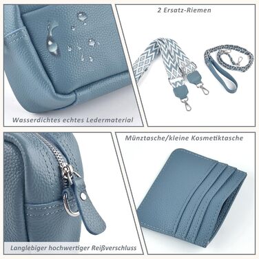 Сумка жіноча через плече BROTOU зі шкіри, чорна. Маленька сумка crossbody з широким ременем та відділеннями для карт