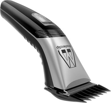 Машинка для стрижки шерсті собак Masterclip - тиха, професійна, бездротова, акумуляторна, для собак, котів та інших тварин (срібна)