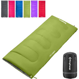 KingCamp 3-Season Sleeping Bag - Lightweight, Water-Resistant & Warm for Adults & Kids - Camping & Outdoor