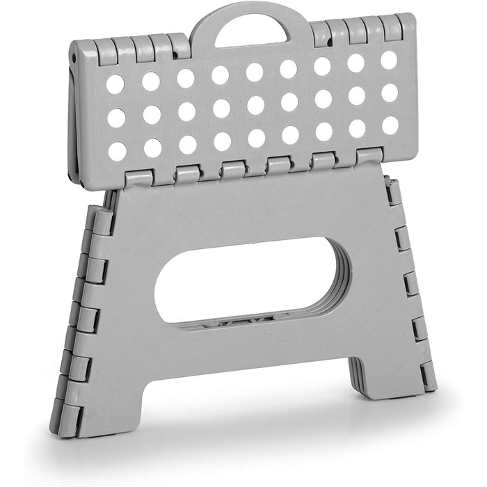 Складний стілець Zeller 13037 Premium, пластиковий, TÜV-сертифікований, до 150 кг, сірий