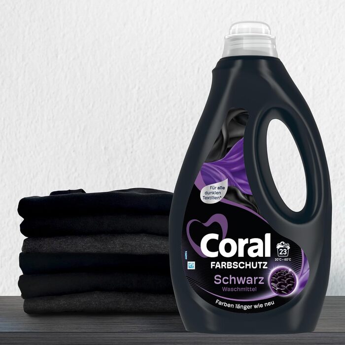 Рідкий пральний засіб Coral Black Velvet для чорного одягу, 1.15 л, упаковка 6 шт