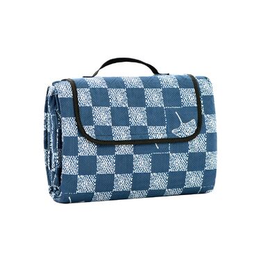 Плед для пікніка Oak & Tea 200x200 см, водонепроникний, ізолюючий, XXL, складний килимок для пляжу та кемпінгу, з міцного Оксфорду (джинсово-синій)