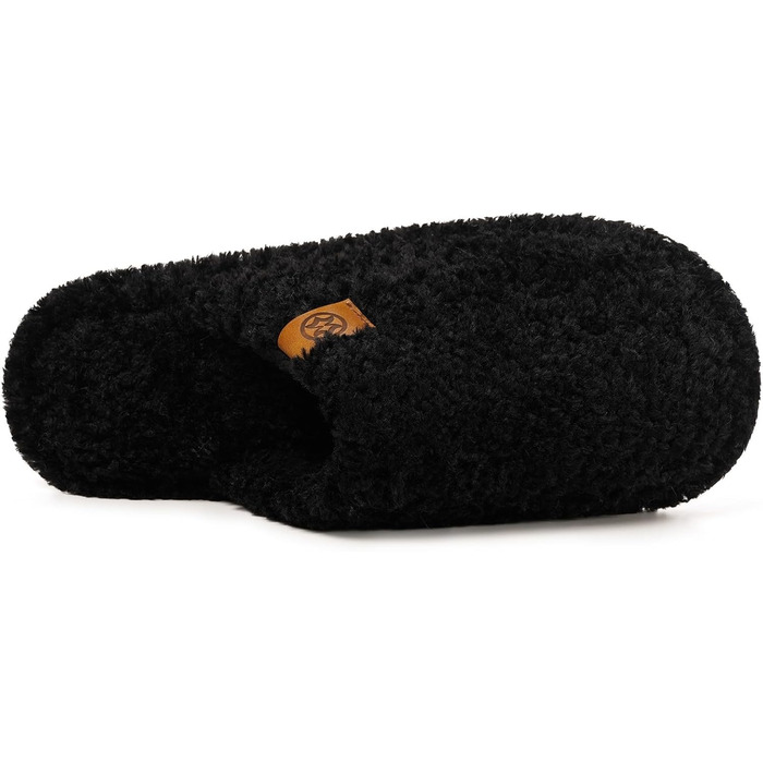 Домашні тапочки Dokela для жінок та чоловіків, зручні, з піною пам'яті, з штучним хутром, закриті, легкі, антиковзаючі (46/47 EU, Чорний)