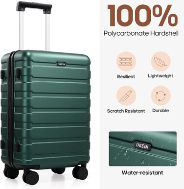 Набір валіз Roadcheer з полікарбонату: тріо ролерів, рюкзак, аксесуари | з TSA-замком