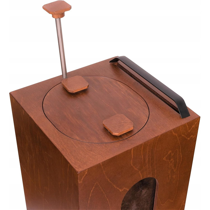 Автоматичний годівниця для котів та собак QLS, 20л, з мискою, 60 x 30 x 30 см, коричнева