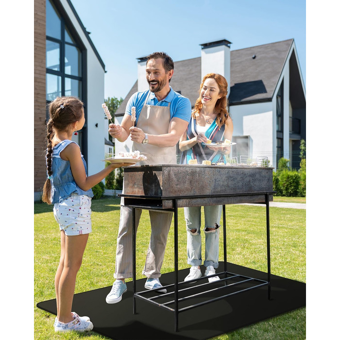 Негорючий килимок для гриля 100x150 см: захист від жару та антипригарне покриття для газових та вугільних грилів