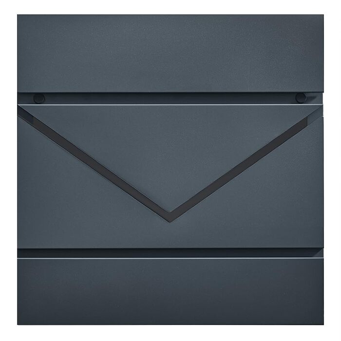 Поштовий ящик SONGMICS XXL, вуличний, антрацит, з вікном, замком та відділенням для преси GMB054G01